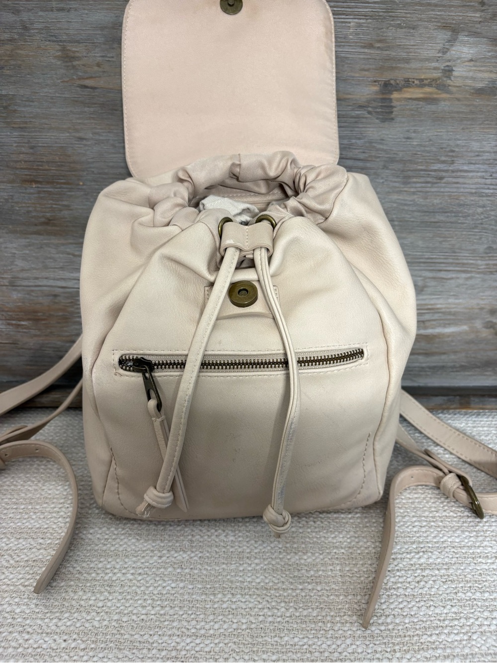 Universal Thread Cream Mini Leather Backpack - Picture 2 of 6